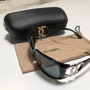 Vintage Chanel Rectangular Frame Sunglasses